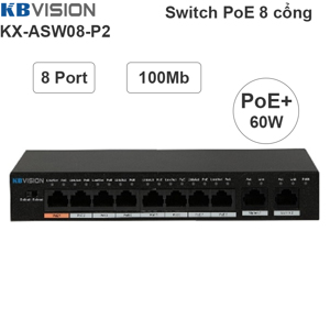 Switch PoE Kbvision KX-ASW08-P2
