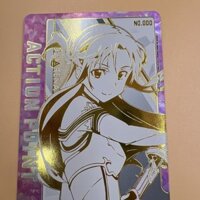 Sword Art Online Asuna Kirito diy Pair Card Boutique Gilding Black Sign Flash Card Goddess