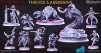 Sword Dancer Assassin Thief Technician Monster Hunter Dungeon và Dragon DND Running Team Board Game Cờ Vua Mảnh Mẫu Không Sơn