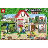 SX 1042 non Lego BIỆT THỰ GIA ĐÌNH bộ đồ chơi xếp lắp ráp ghép mô hình Minecraft MY WORLD Game Xây Dựng 692 khối