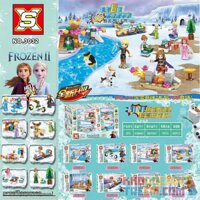 SX 3032 non Lego 8 NHÂN VẬT NHỎ bộ đồ chơi xếp lắp ráp ghép mô hình Frozen Nữ Hoàng Băng Giá
