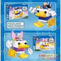 SX 3047A 3047B 3047C 3047D non Lego 4 LOẠI MECHA MICKEY MINNIE DONALD DUCK DAISY bộ đồ chơi xếp lắp ráp ghép mô hình Disney Princess Công Chúa 629 khối