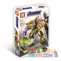 SX 4008 non Lego THANOS MECHA VÀ HULK bộ đồ chơi xếp lắp ráp ghép mô hình Marvel Super Heroes AVENGEMT Siêu Anh Hùng Marvel 292 khối
