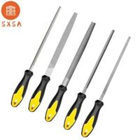 SXSA 5Pcs Kim loại Dụng cụ giũa Răng thô 6/8/10/12 inch Bộ giũa Giũa gỡ rối Giũa tròn Nửa Tròn phẳng Dụng cụ giũa cầm tay Gia công gỗ