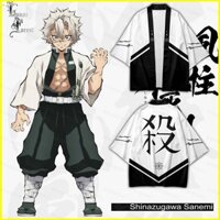Sy1 Demon Slayer Shinazugawa Sanemi haori linh mục frock cardigan áo len kimono áo thun Anime tay ngắn hàng đầu YS1