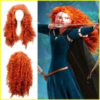 Sy1 Pixar Brave Merida Công Chúa Cosplay Tóc Giả Tóc Xoăn Halloween Trang Phục Hóa Trang Hiệu Suất Ảnh Đạo Cụ Lông Tơ Hairpi