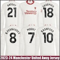 Sy3 2023-2024 M United Away Martinez Casemiro Mount Antony Fernandes Rashford Jersey Áo Thể Thao Plus Size