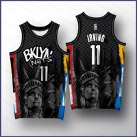 Sy3 NBA Jersey Brooklyn No.11 Irving Áo Bóng Rổ Thể Thao Áo Vest Plus Kích Thước Unisex Người Hâm Mộ Phiên Bản YS3