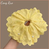 Sy6 Hàn Quốc Dongdaemun Cùng Phong Cách Vải Rỗng Băng Đô Quấn Tóc Ngọc Trai Lớn Tươi Và Đa Năng YS6