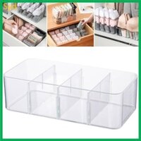 Syd Clear Acrylic Quần Lót Ngăn Kéo Hộp Sắp Xếp 4 8 Lưới Ngăn Chia Tủ Quần Áo Thùng Chứa Đồ Có Thể Xếp Chồng Kệ Cho So