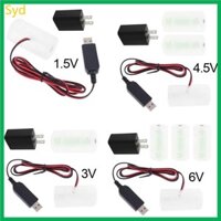 Syd LR20 D Eliminator Cáp Nguồn USB Thay Thế 1-4x D Kích Thước Cho Đài Phát Thanh Đồng Hồ Đồ Chơi Điện US Cắm