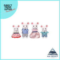 Sylvanian Families Doll 【 Marshmallow Mouse Family 】 FS-33 ST Mark Certified, for ages 3 and up, Toy Dollhouse, EPOCH.