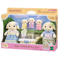 Sylvanian Families Gia Đình Thỏ Cụp Tai Flora Rabbit Family