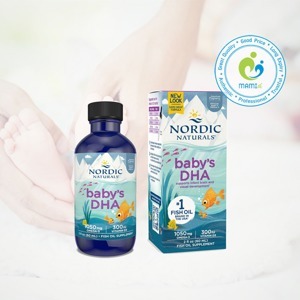 Siro bổ sung DHA và Omega 3 cho bé NORDIC NATURALS Baby's DHA With Vitamin D 60ml