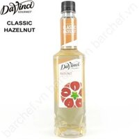 Syrup Davinci hương vị Quả Phỉ (Hazelnut) 750 ml (Mẫu chai vuông kim cương) - SDV008