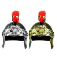 Sywiyi Nam Thời Trung Cổ Giáp Vua La Mã Nhựa Mũ Bảo Hiểm Đỏ Crested Samurai Mũ Chiến Binh Spartan Mũ Cosplay Trang Phục Phụ Kiện