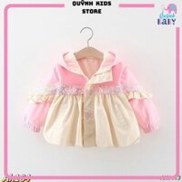 SZ : 10-20kg  Ak164 Áo khoác tiểu thư kem phối hồng Bgai