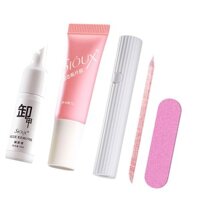 [Szlztmyabtw] Bộ tẩy keo móng tay Bộ Gel keo dán móng tay làm đẹp để ép vào đầu móng tay giả