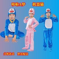 T Dingle Mèo Trẻ Em COS Trang Phục Đôrêmon Bộ Đồ Ngủ Hiệu Suất Trang Phục Bộ 5 Món