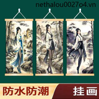 T Đường Bohu Cổ True Trail Nữ Hình Tranh Treo Tường Cuộn Ngộ nghĩnh Giả Anh Em Trang Trí Bạn Bè Quà Tặng Sinh Nhật Tùy Chỉnh
