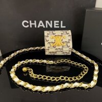 T Hợp Thời Trang Chanel Túi Eo Nhỏ Chữ Thắt Lưng Dây Xích Túi Kim Loại Dây Xích Thắt Lưng Nữ Trang Trí Dây Xích Eo Váy Dây Xích