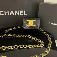 T Hợp Thời Trang Chanel Túi Thắt Lưng Nhỏ Chữ Eo Dây Xích Túi Kim Loại Dây Xích Thắt Lưng Nữ Trang Trí Dây Xích Eo Váy Dây Xích