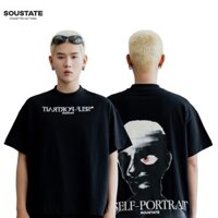 T-Shirt Áo Thun Big Boxy Self - Portrait 100% Cotton (Đen) - SOUSTATE Chính Hãng