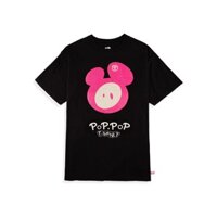 T-Shirt Áo Thun POPPOP FACE EMBROIDERY BLACK Local Brand Chính hãng