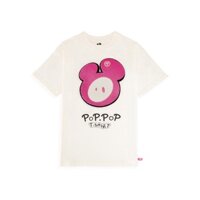 T-Shirt Áo Thun POPPOP FACE EMBROIDERY WHITE Local Brand Chính hãng