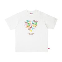 T-Shirt Áo Thun POPPOP ONE LOVE T-SHIRT WHITE Local Brand Chính hãng s-5xl