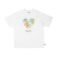 T-Shirt Áo Thun POPPOP ONE LOVE T-SHIRT WHITE Local Brand Chính hãng