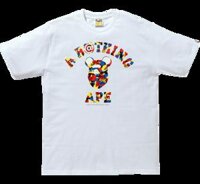 T-SHIRT MCT CAMO BAPE COLLEGE WHITE L