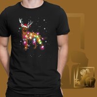 T Shirt Nam Ảnh Chó Mẹ Binzzi Christmas Lights Rhodesian Rid 100% Cotton, T, Co Giãn 4 Chiều Lts07011285