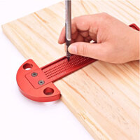 T-Square Ruler Aluminum Alloy Anodized Finish 1/32 Inch/1MM Precision Hole Spacing Ergonomic Design for Craftsman