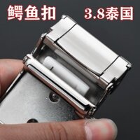 T Thái Lan Cá Sấu Chống Lỗ Không Lỗ Khóa Tự Động Nam Khóa Thắt Lưng Con Lăn Không Khe Cắm Thẻ Quần Thắt Lưng 3.8cm Khóa Đơn 4.03.2.Y