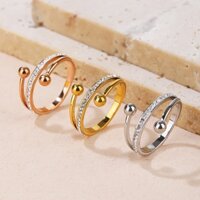 T Thép Titan Tính Khí Đồng Bằng Nhẫn Ánh Sáng Sang Trọng Cao Cấp Cảm Xúc Ngày Lễ Tình Nhân Nhẫn Nữ Mori Phong Cách ins Phong Cách Thoáng Mát Thời Trang Thiết Kế Niche