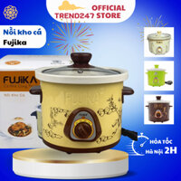 T008 Nồi kho cá, nấu chậm, nấu cháo ,chưng Yến 1.5L - 2.5L Fujika - Màu ngẫu nhiên- Bảo hành chính hãng 12 tháng