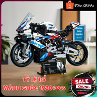 [T017] Mô Hình Lắp Ghép Xe Moto Bmvv Ss1000rr Tỷ Lệ 1:5 Màu Trắng 1920 Mảnh Ghép