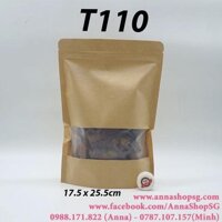 T110 SET 10 TÚI ZIP NÂU TRƠN