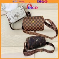 T.13 Túi đeo chéo, túi nữ đeo vai dáng Trống 3 ngăn