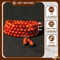 T17 - Vòng tay Huyết long 108 hạt 8 ly tròn trơn Liên Hoa Trầm.Vòng huyết long, Vòng huyết rồng, Vòng Gỗ huyết rồng