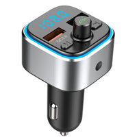 T32 bluetooth V5.0 FM Transmitter QC3.0 USB Car Charger 6 Colors Ambient Ring Lights Digital Display Hands-free Calls Wi