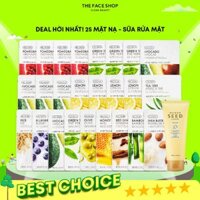 T36_Deal Hời Nhất! Combo 25 MẶT NẠ DƯỠNG DA QUỐC DÂN REAL NATURE 20g & 1 Sữa Rửa Mặt Dưỡng Ẩm Mango Seed Creamy 100ml