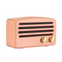 T5 Retro Nostalgic Mini Wireless Bluetooth Speaker 3D Stereo Mega Bass Subwoofer Mobile Phone Audio Radio Tf Card Usb Aux(Pink)