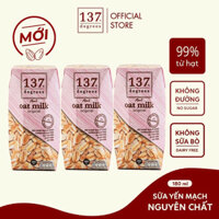 (T5.25)( Combo 3 hộp)SỮA HẠT YẾN MẠCH NGUYÊN CHẤT 137 DEGREES 180ml