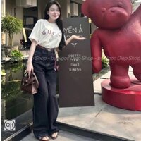 T608 Quần bò đai đỏ kèm phụ kiện dây móc hình thú chuẩn hàng QCCC L1 (CÓ ẢNH THẬT+ VIDEO CẬN CHẤT)