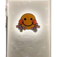 T77 Tranh Tráng Gương mẫu mặt cười có gắn đèn led/Decor treo tường trang trí phòng ngủ, phòng làm việc