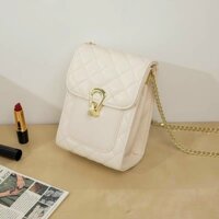 T87_Túi đeo chéo đựng điện thoại mini da chần trám