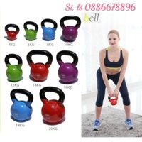 tạ ấm 12kg hay còn gọi là tạ bình vôi, tạ chuông chất liệu gang đặc bọc cao su cao cấp