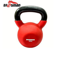 Tạ ấm 18Kg Brosman nhập khẩu chính hãng cao cấp,Tạ chuông nguyên khối bọc cao su 18kg,Tạ squat 18kg,Tạ bình 18kg (1cai)